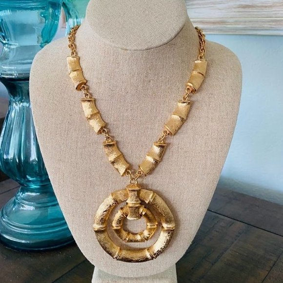 Napier Jewelry - Vintage Napier Bamboo Necklace Basic Bamboo Collection